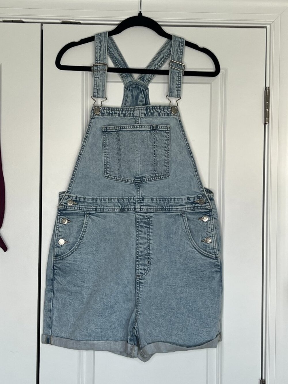 Denim Overalls Shorts Size Small